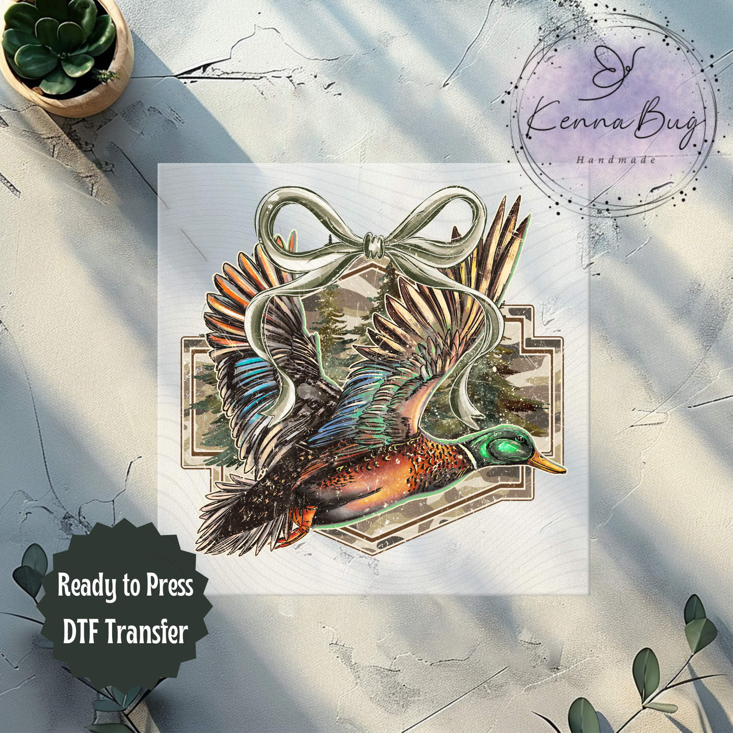 Mallard, Duck, Bow, Hunting, Wildlife, DTF Transfer, Ready to Press, Shirt Transfer, Heat Transfer, Direct to film Transfer