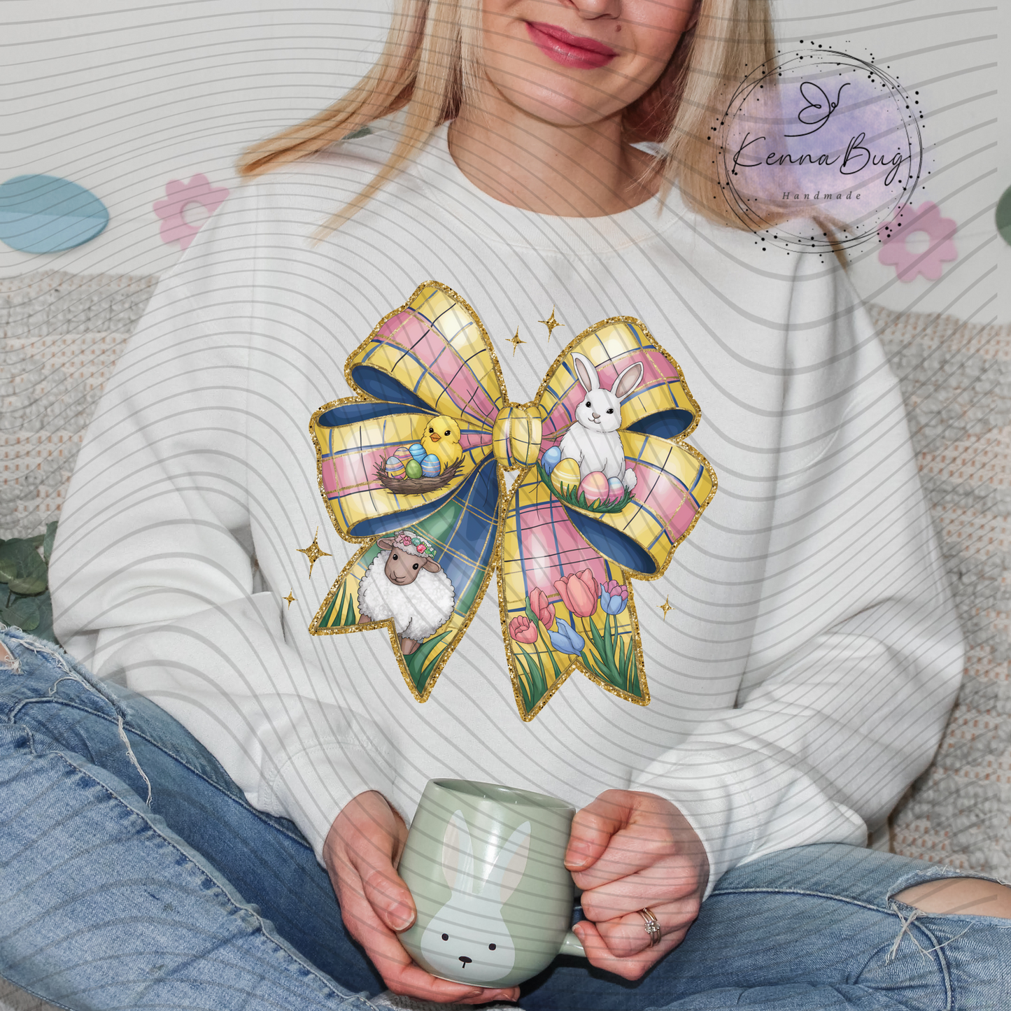 Easter Bow, Sheep, Bunny, Chick, Easter Eggs, DTF Transfer, Ready to Press, Shirt Transfer, Heat Transfer, Direct to film Transfer