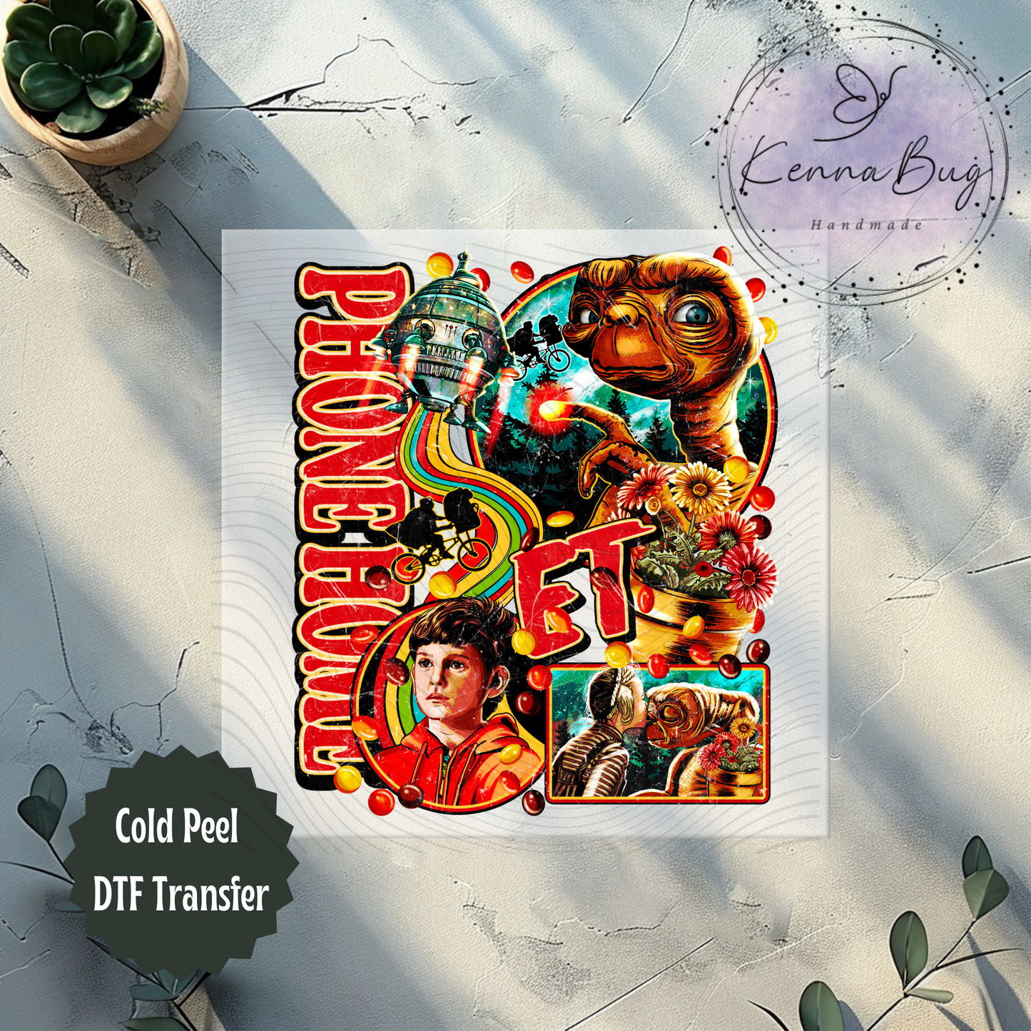 E.T, Classic80's Movie, DTF Transfer, Ready to Press, Shirt Transfer, Heat Transfer, Direct to film Transfer