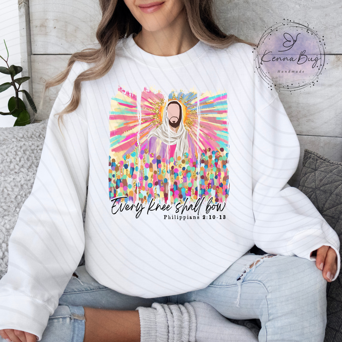 Every Knee Shall Bow, Jesus, Religious, DTF Transfer, Ready to Press, Shirt Transfer, Heat Transfer, Direct to film Transfer