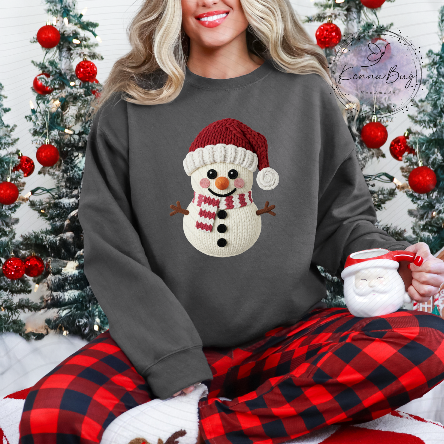 Faux Yarn, Christmas Snowman, DTF Transfer, Ready to Press, Shirt Transfer, Heat Transfer, Direct to film Transfer