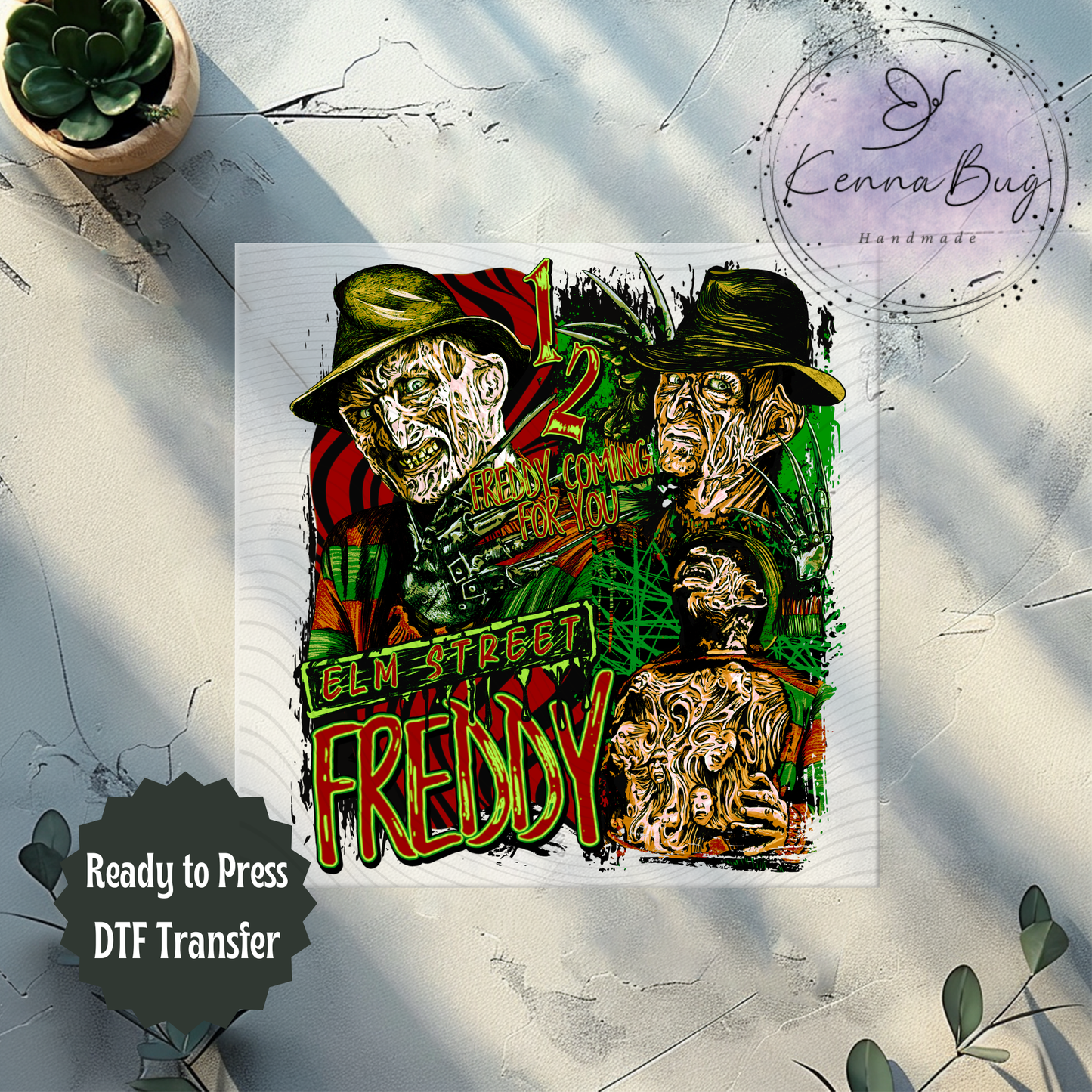 Freddy, Nightmare, Horror Movie, DTF Transfer, Ready to Press, Shirt Transfer, Heat Transfer, Direct to film Transfer