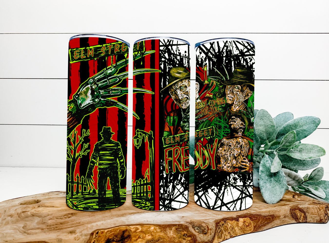 Freddy, Nightmare, Horror Movie, Sublimation Tumbler Transfer, 20 oz Tumbler Wrap, Ready to press, Heat Transfer, Sublimation Cup Wrap