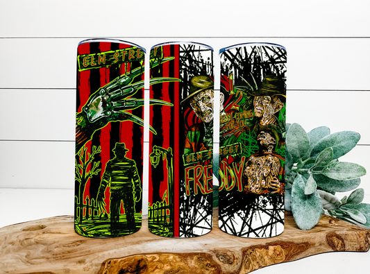Freddy, Nightmare, Horror Movie, Sublimation Tumbler Transfer, 20 oz Tumbler Wrap, Ready to press, Heat Transfer, Sublimation Cup Wrap