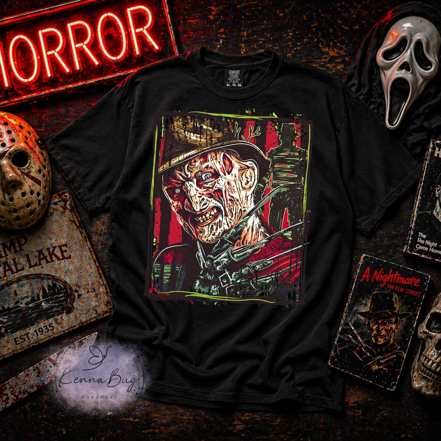Freddy, Nightmare, Red, Horror Movie, DTF Transfer, Ready to Press, Shirt Transfer, Heat Transfer, Direct to film Transfer