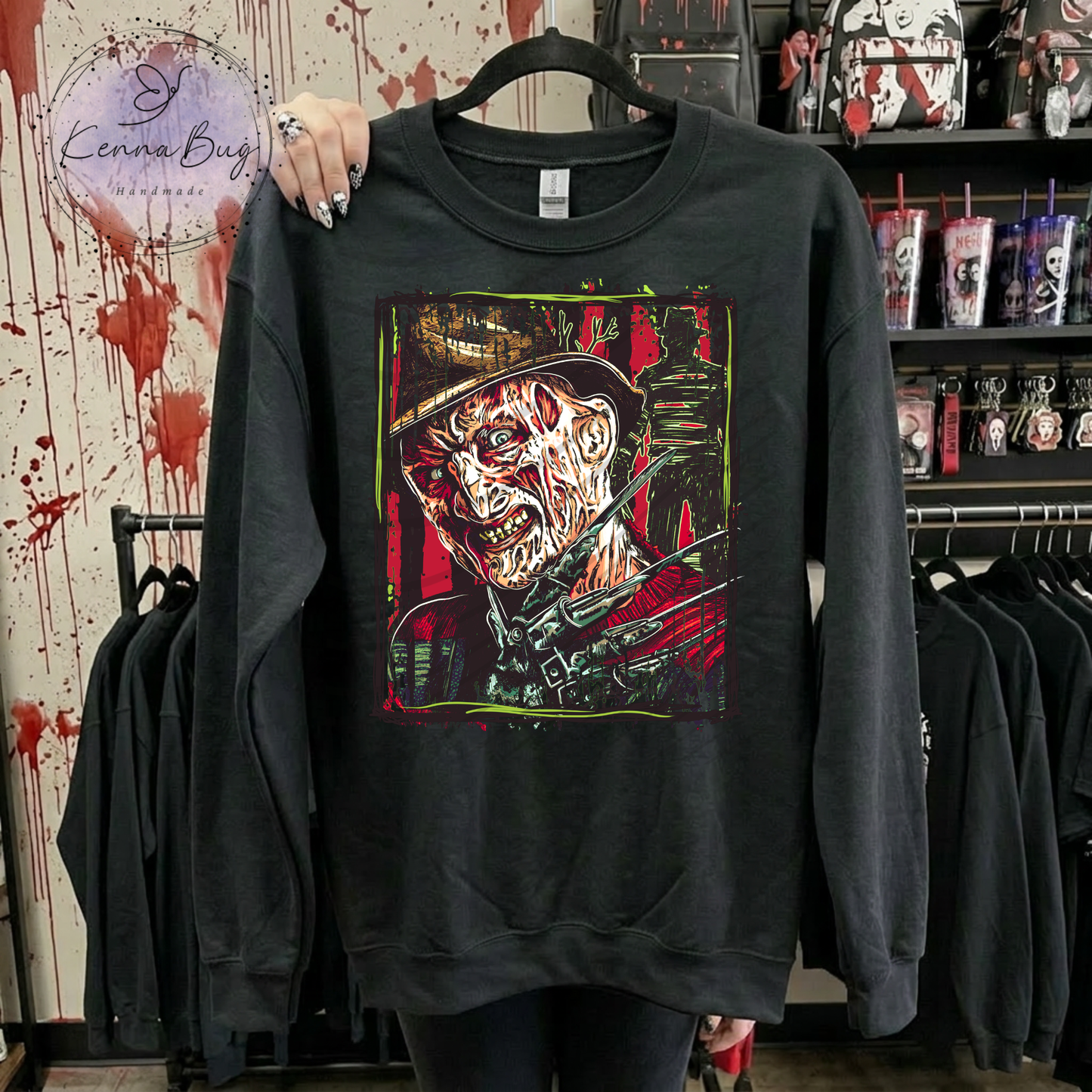 Freddy, Nightmare, Red, Horror Movie, DTF Transfer, Ready to Press, Shirt Transfer, Heat Transfer, Direct to film Transfer
