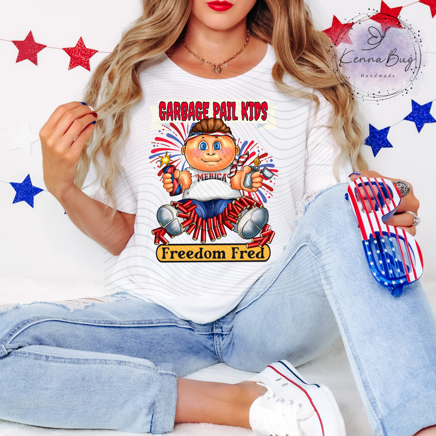 Freedom Fred, 4th Of July, Garbage Pail, DTF Transfer, Ready to Press, Shirt Transfer, Heat Transfer, Direct to film Transfer