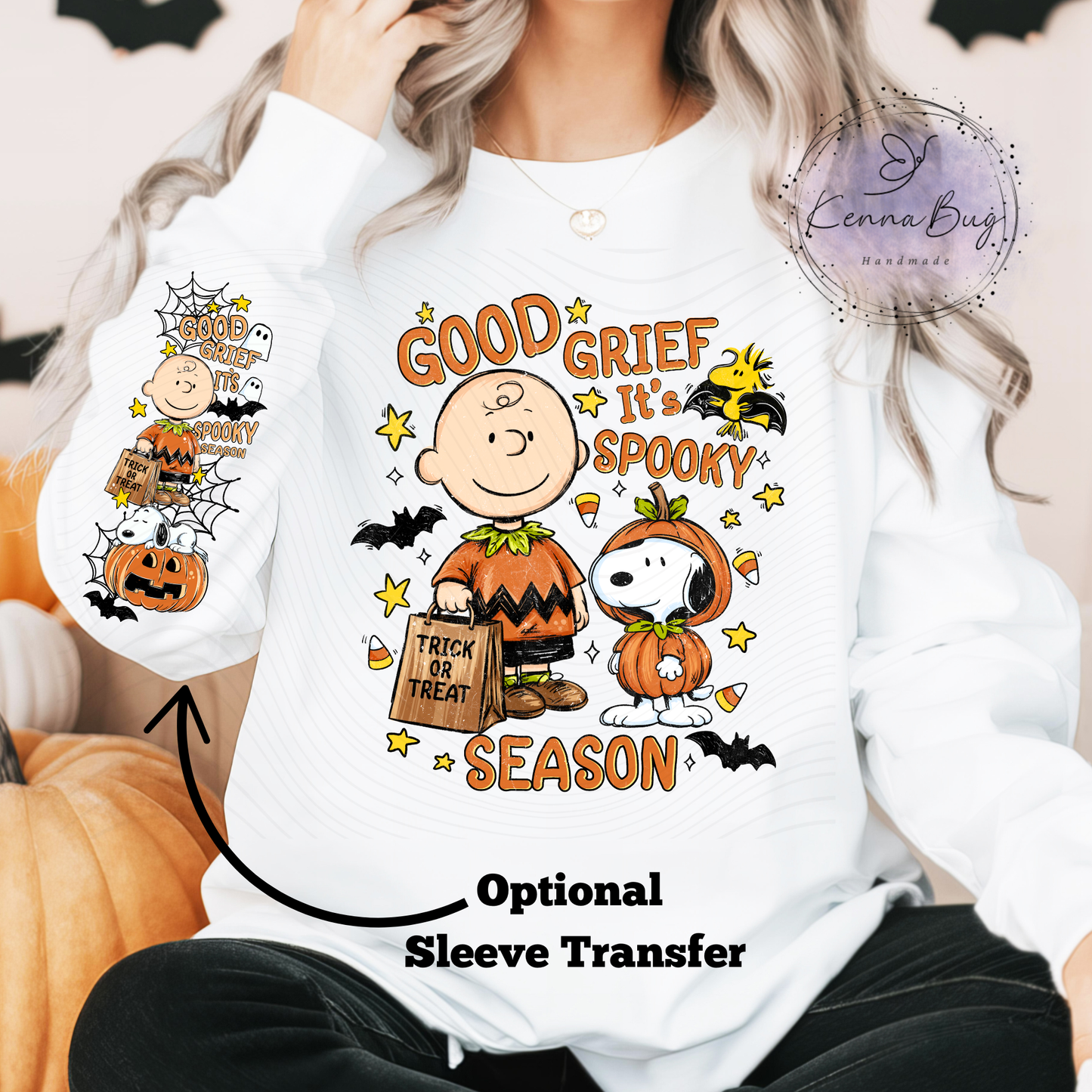 Good Grief its Spooky Season, Halloween, Charlie, DTF Transfer, Ready to Press, Shirt Transfer, Heat Transfer, Direct to film Transfer