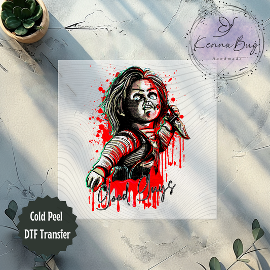 Good Guys Killer, Horror Movie, Chucky, DTF Transfer, Ready to Press, Shirt Transfer, Heat Transfer, Direct to film Transfer