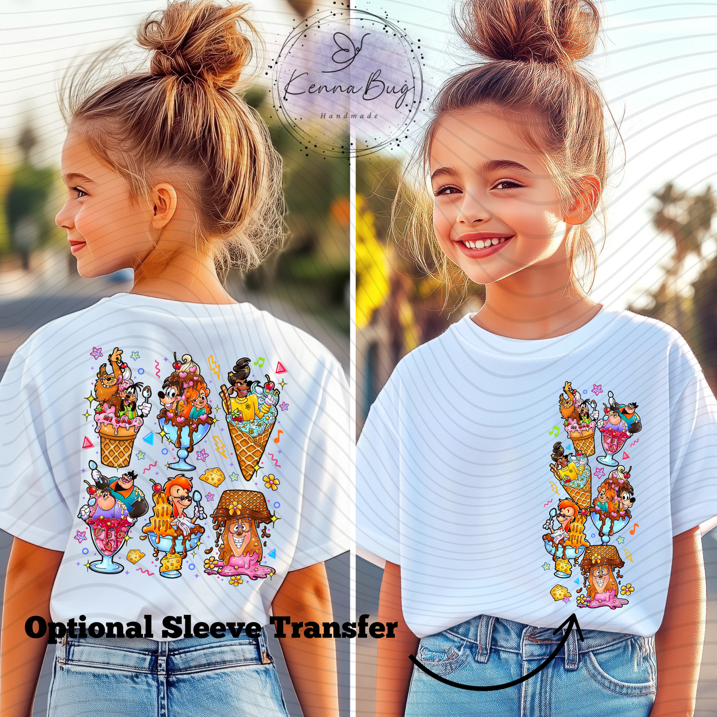 Goof Dog, Ice cream, Summer, DTF Transfer, Ready to Press, Shirt Transfer, Heat Transfer, Direct to film Transfer