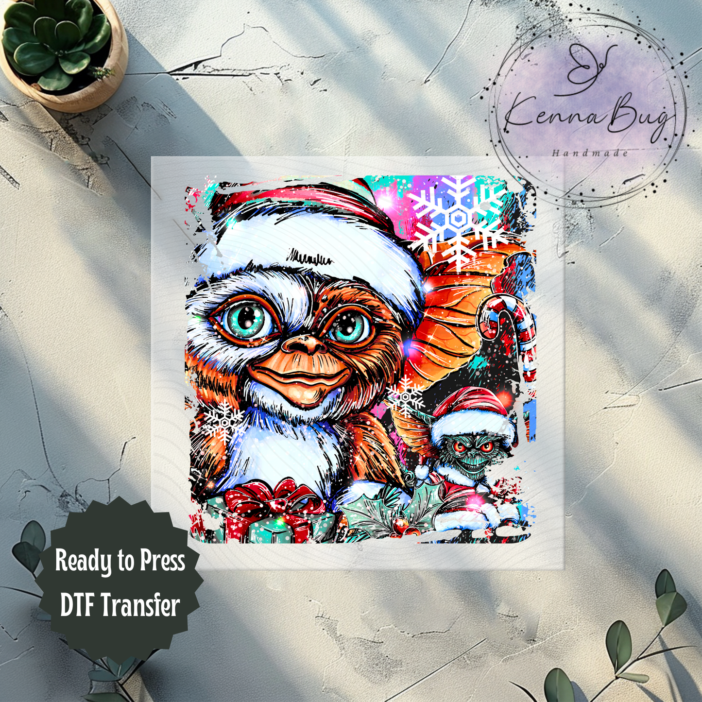 Gremlin, Selfie, Christmas, DTF Transfer, Ready to Press, Shirt Transfer, Heat Transfer, Direct to film Transfer