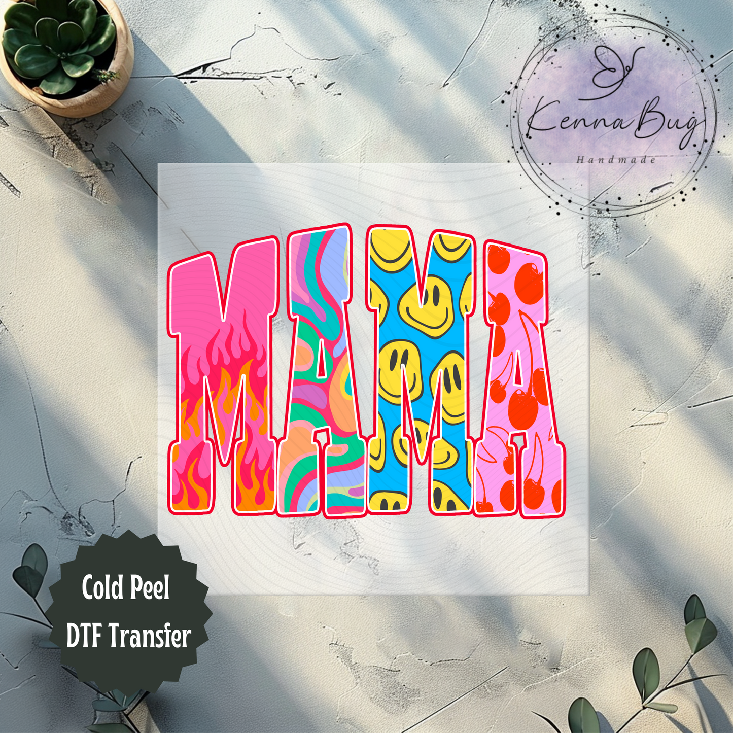 Groovy Retro Mama, DTF Transfer, Ready to Press, Shirt Transfer, Heat Transfer, Direct to film Transfer