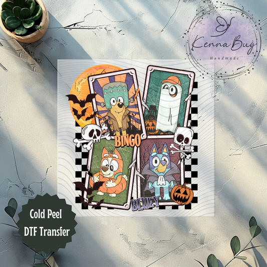 Halloween Blue Dog, Cartoon, DTF Transfer, Ready to Press, Shirt Transfer, Heat Transfer, Direct to film Transfer