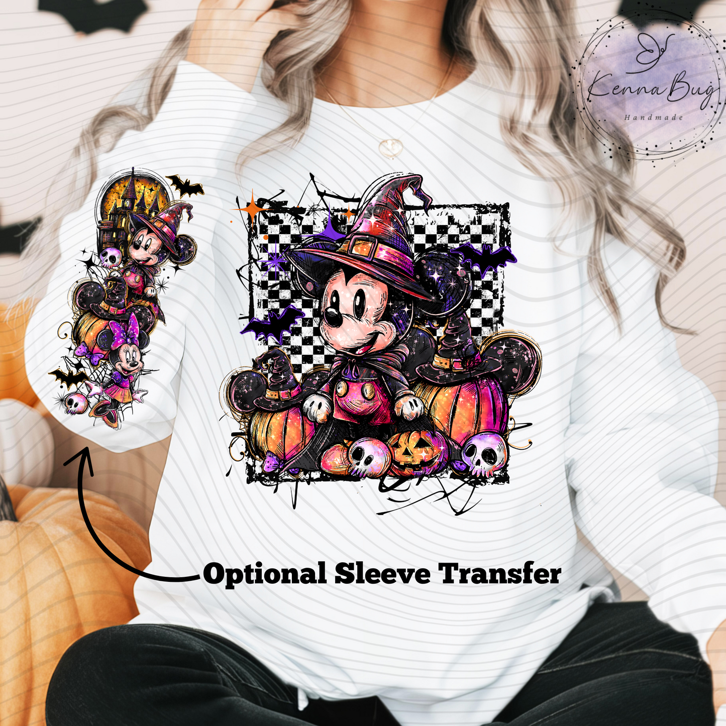 Halloween Mouse, Pumpkins, DTF Transfer, Ready to Press, Shirt Transfer, Heat Transfer, Direct to film Transfer