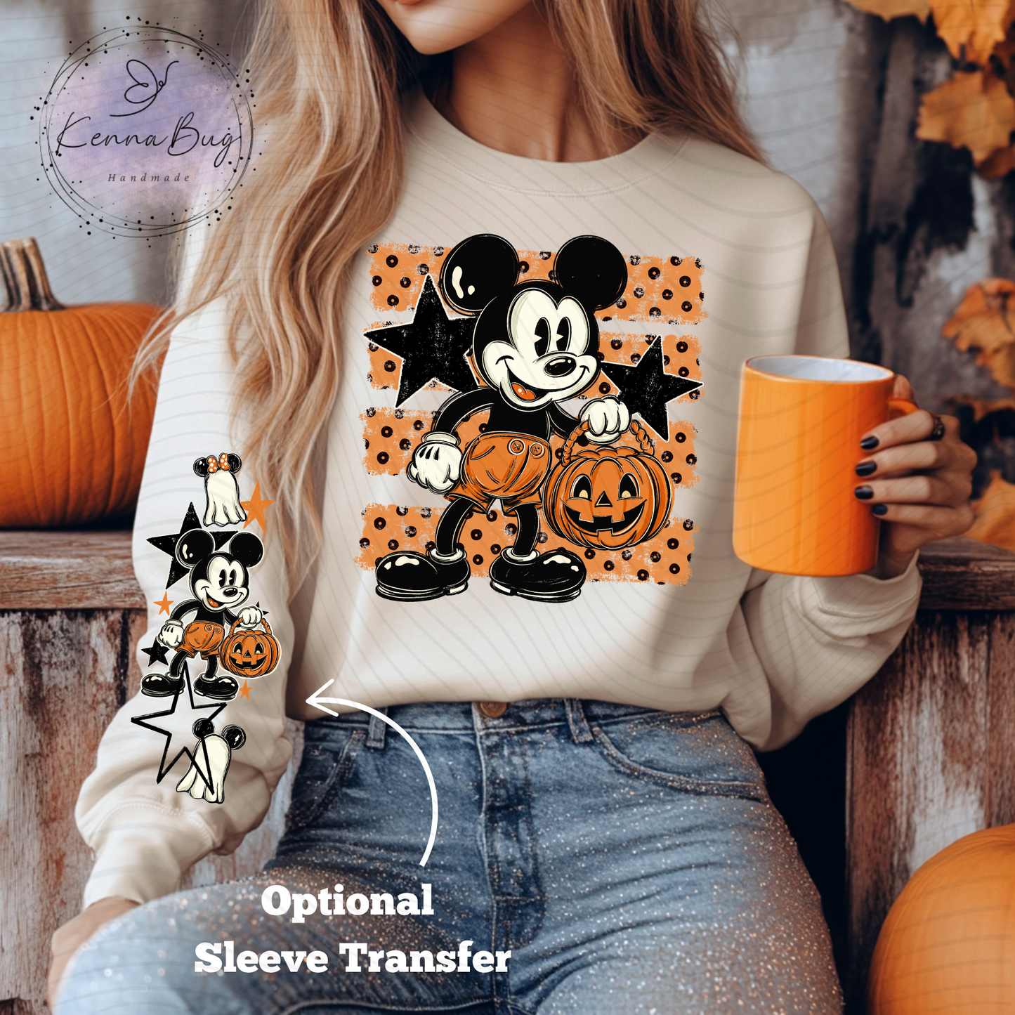 Halloween Mouse, DTF Transfer, Ready to Press, Shirt Transfer, Heat Transfer, Direct to film Transfer