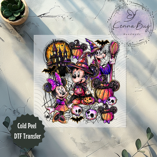 Halloween Mouse and Friends, DTF Transfer, Ready to Press, Shirt Transfer, Heat Transfer, Direct to film Transfer