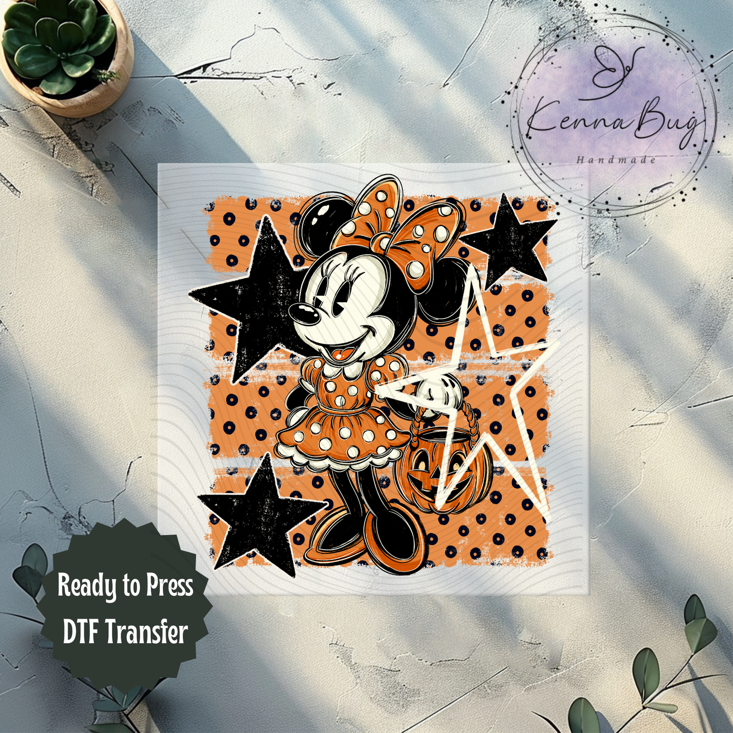 Halloween Girl Mouse, DTF Transfer, Ready to Press, Shirt Transfer, Heat Transfer, Direct to film Transfer