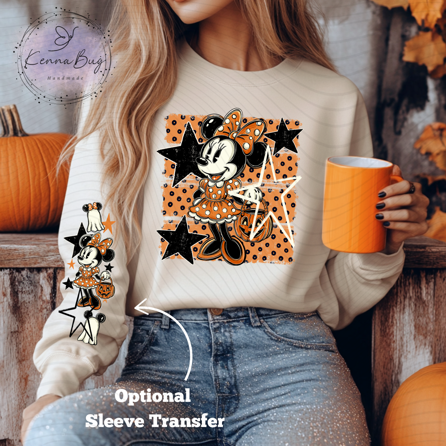Halloween Girl Mouse, DTF Transfer, Ready to Press, Shirt Transfer, Heat Transfer, Direct to film Transfer