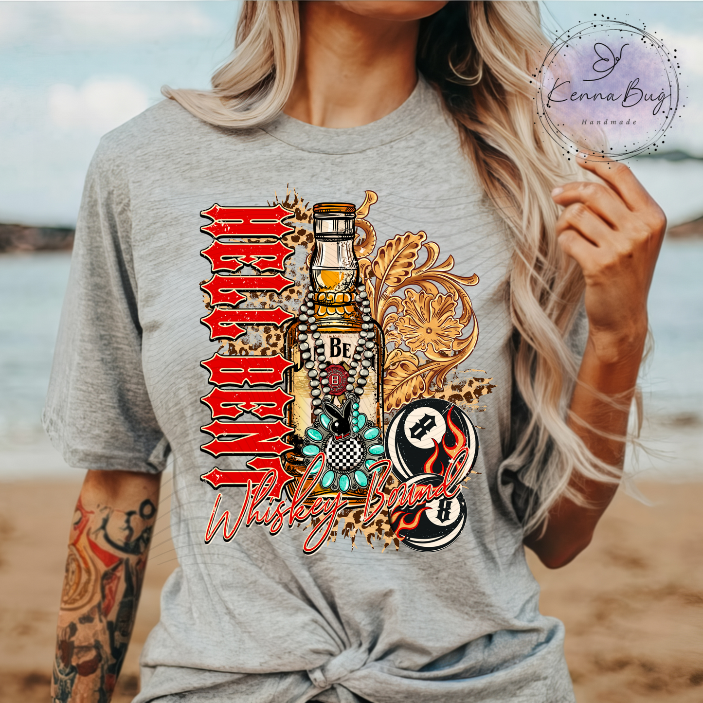 Hell Bent, Whiskey Bound, Western, DTF Transfer, Ready to Press, Shirt Transfer, Heat Transfer, Direct to film Transfer