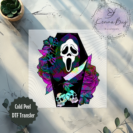 Hello Killer Ghost, Horror Movie, Watercolor, DTF Transfer, Ready to Press, Shirt Transfer, Heat Transfer, Direct to film Transfer