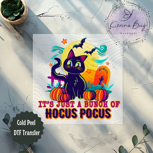 Black Cat, Witches Cat, Halloween, DTF Transfer, Ready to Press, Shirt Transfer, Heat Transfer, Direct to film Transfer