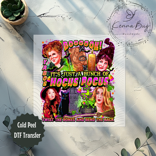Witch Sisters, Spell Book, Twist the Bones, Halloween, DTF Transfer, Ready to Press, Shirt Transfer, Heat Transfer, Direct to film Transfer