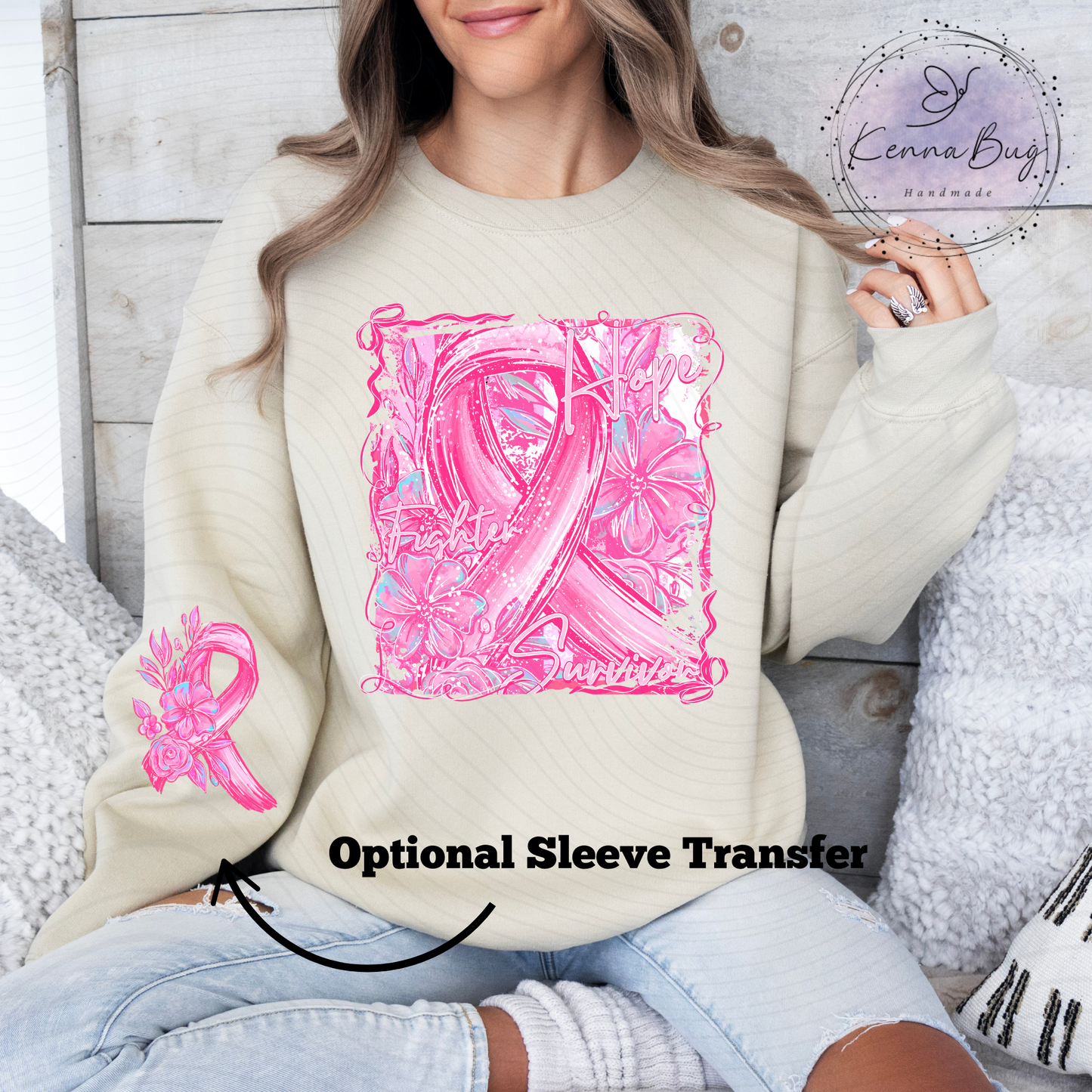 Hope, Fighter, Survivor, Breast Cancer Awareness, DTF Transfer, Ready to Press, Shirt Transfer, Heat Transfer, Direct to film Transfer