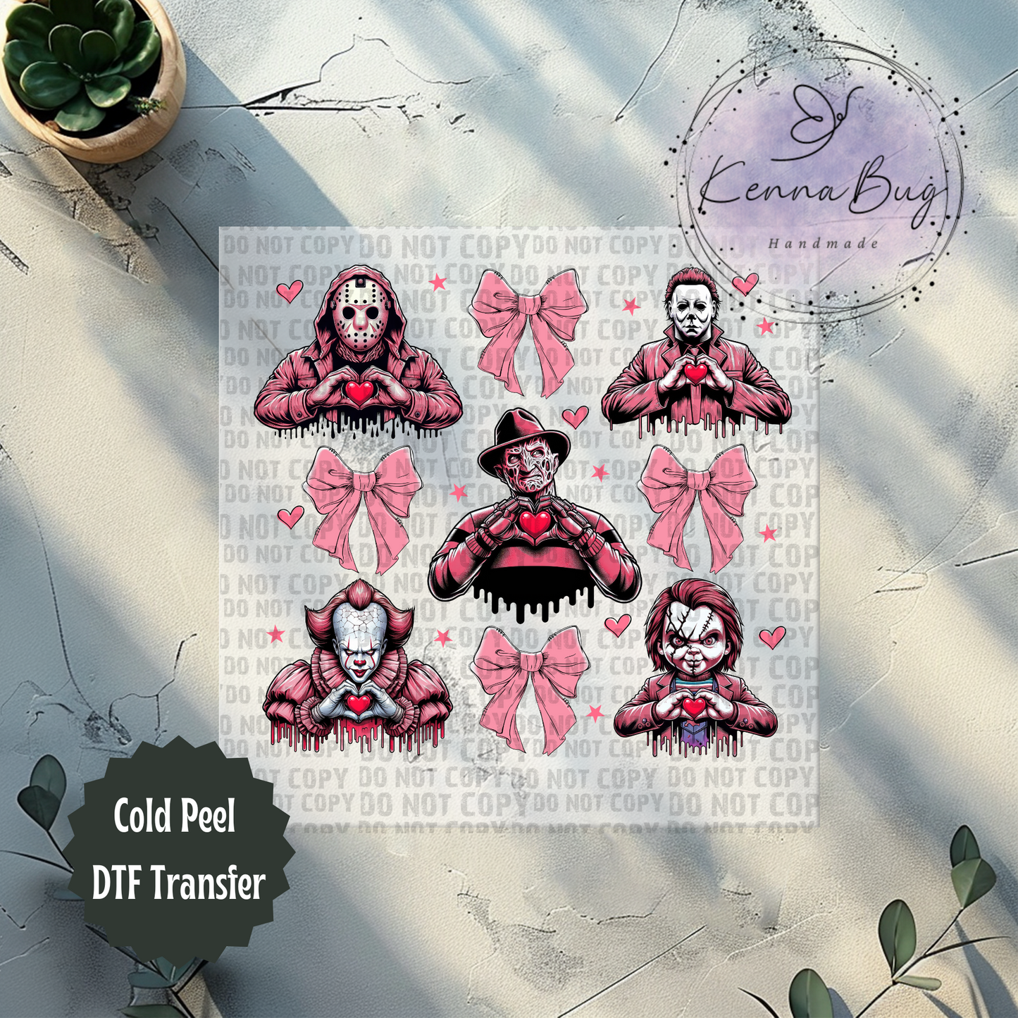 Valentine Horror Crew, Valentines Day, DTF Transfer, Ready to Press, Shirt Transfer, Heat Transfer, Direct to film Transfer