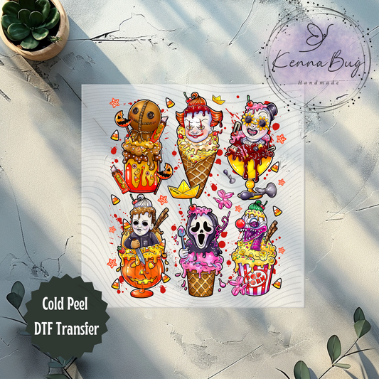 Horror, Ice cream, Summer, DTF Transfer, Ready to Press, Shirt Transfer, Heat Transfer, Direct to film Transfer