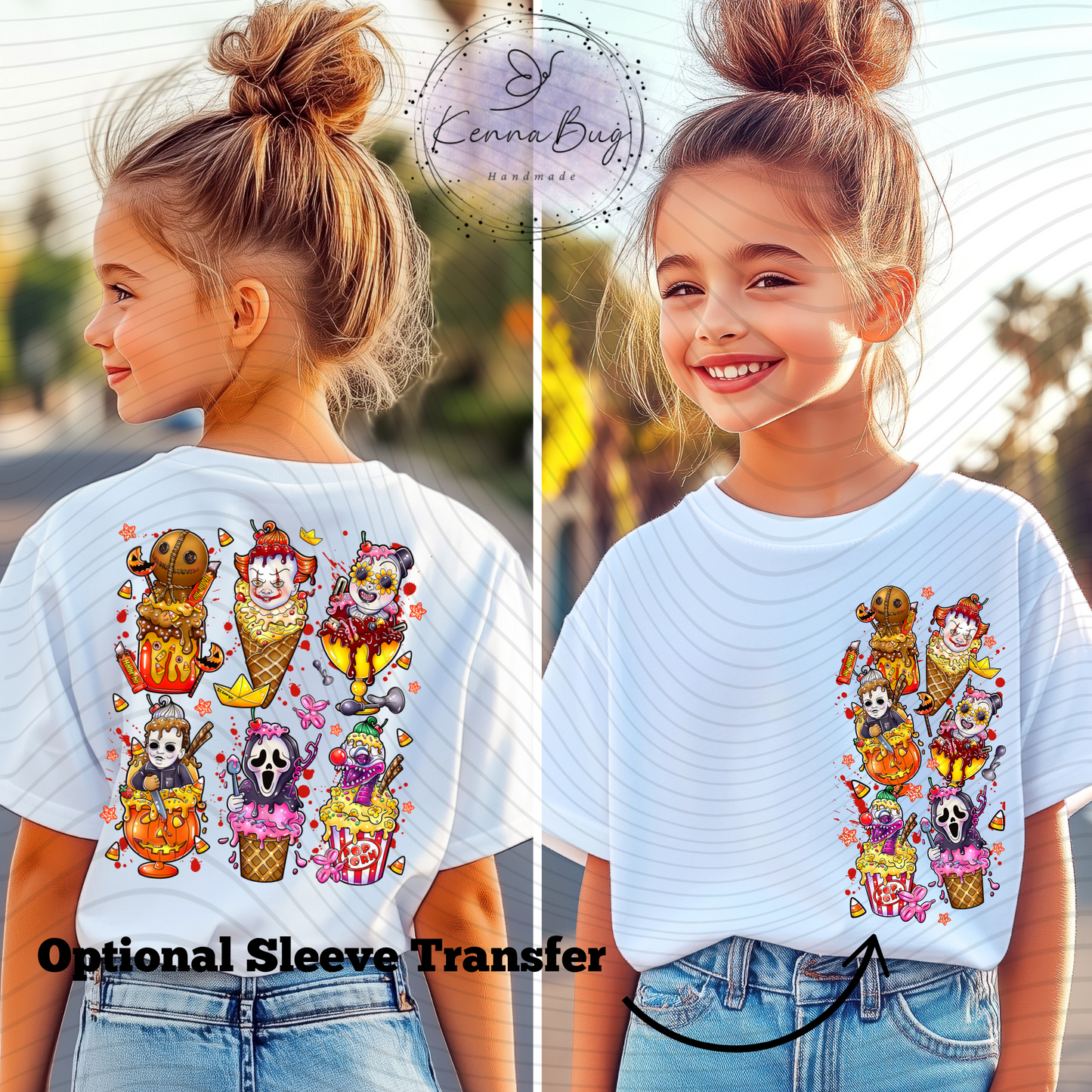 Horror, Ice cream, Summer, DTF Transfer, Ready to Press, Shirt Transfer, Heat Transfer, Direct to film Transfer