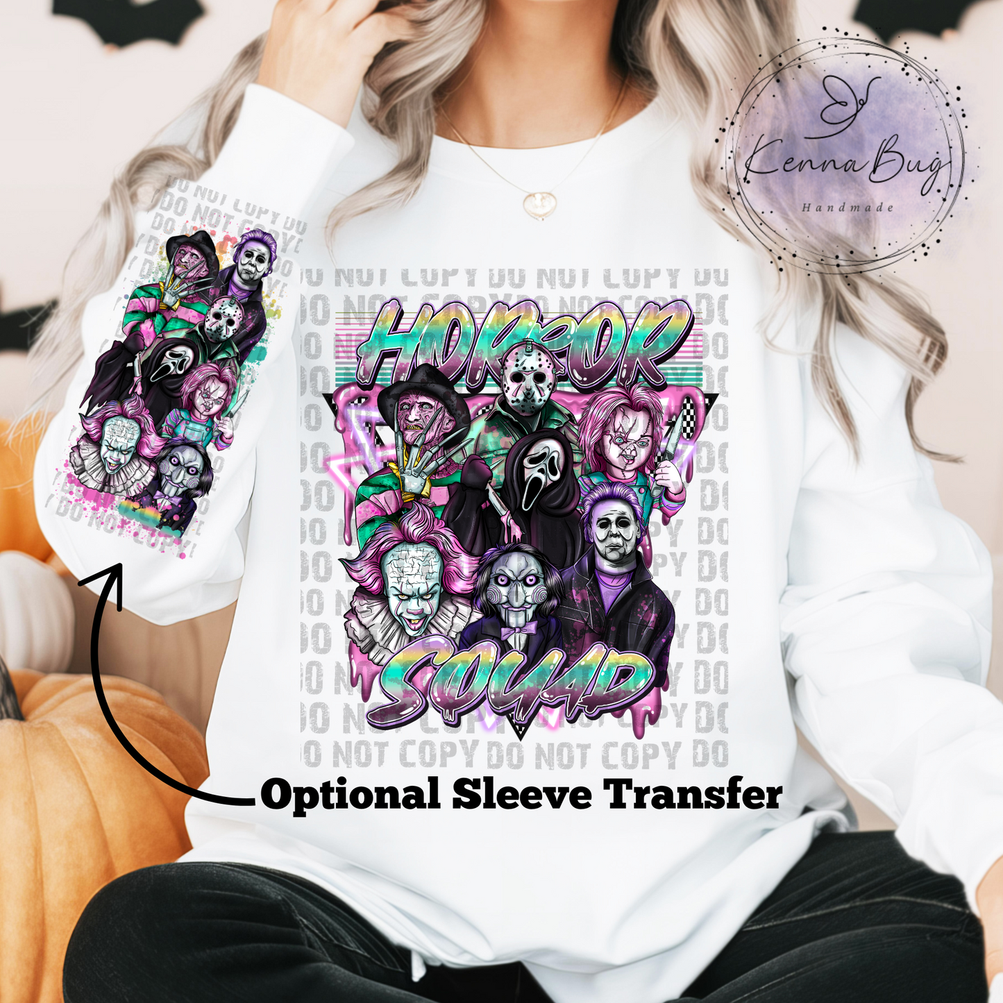 Halloween, Horror Squad, DTF Transfer, Ready to Press, Shirt Transfer, Heat Transfer, Direct to film Transfer