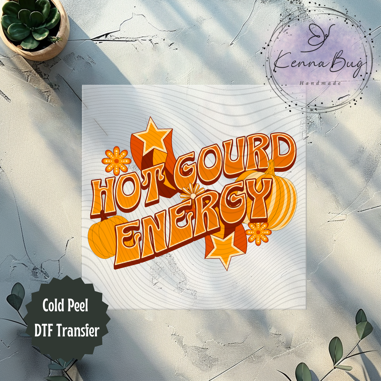 Hot Gourd Energy, Fall, Retro, Pumpkin, DTF Transfer, Ready to Press, Shirt Transfer, Heat Transfer, Direct to film Transfer