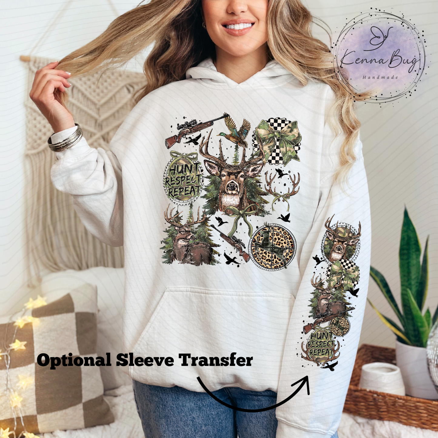 Hunt, Respect, Repeat, Mallard, Deer, Hunting, Wildlife, DTF Transfer, Ready to Press, Shirt Transfer, Heat Transfer, Direct to film Transfer