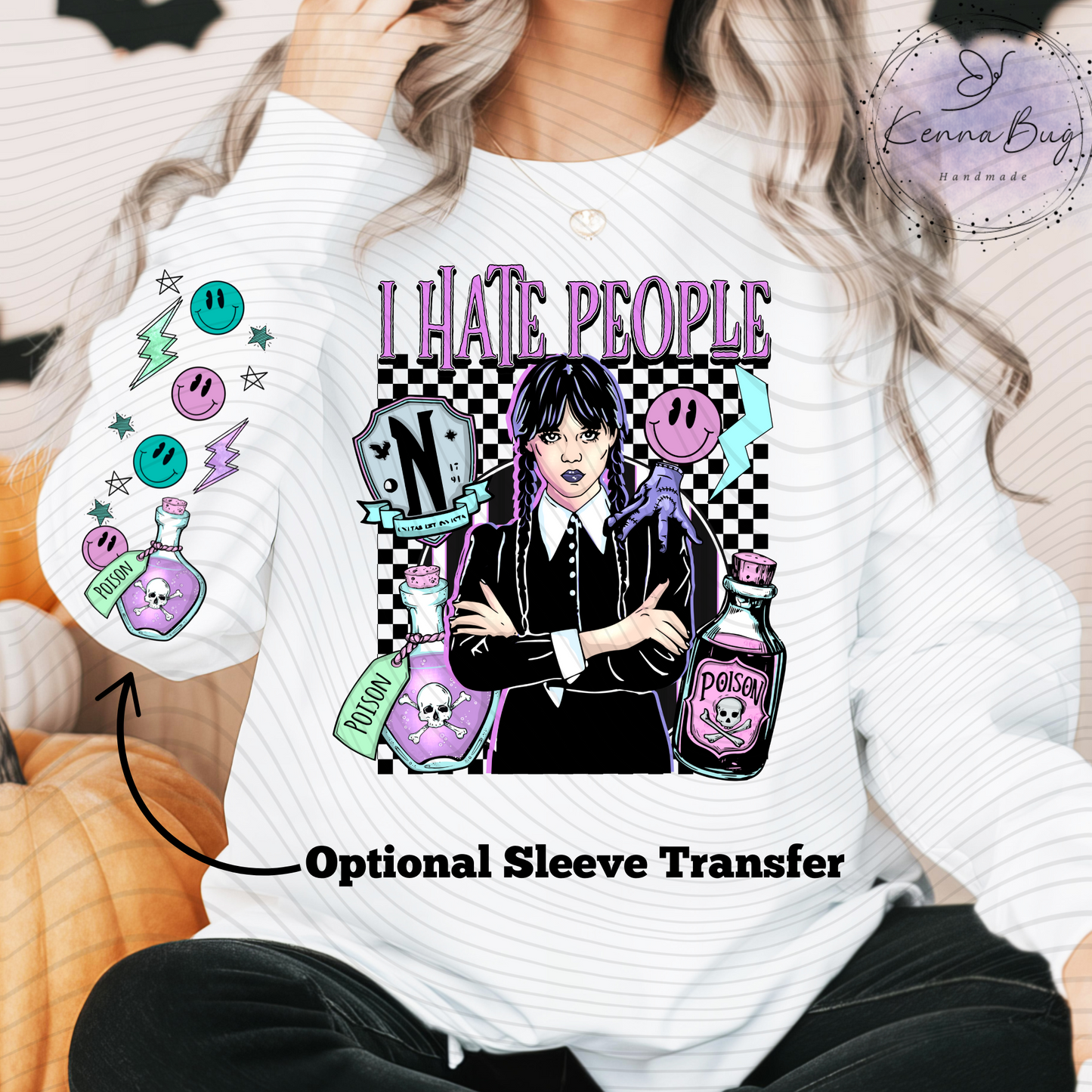 Wednesday, I Hate People, Poison, DTF Transfer, Ready to Press, Shirt Transfer, Heat Transfer, Direct to film Transfer