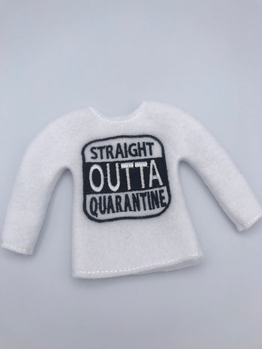 Straight Outta Quarantine, Elf Sweater, Christmas Elf, Elf Costume, Elf Clothes, Elf Shirt, Elves, Doll Clothes