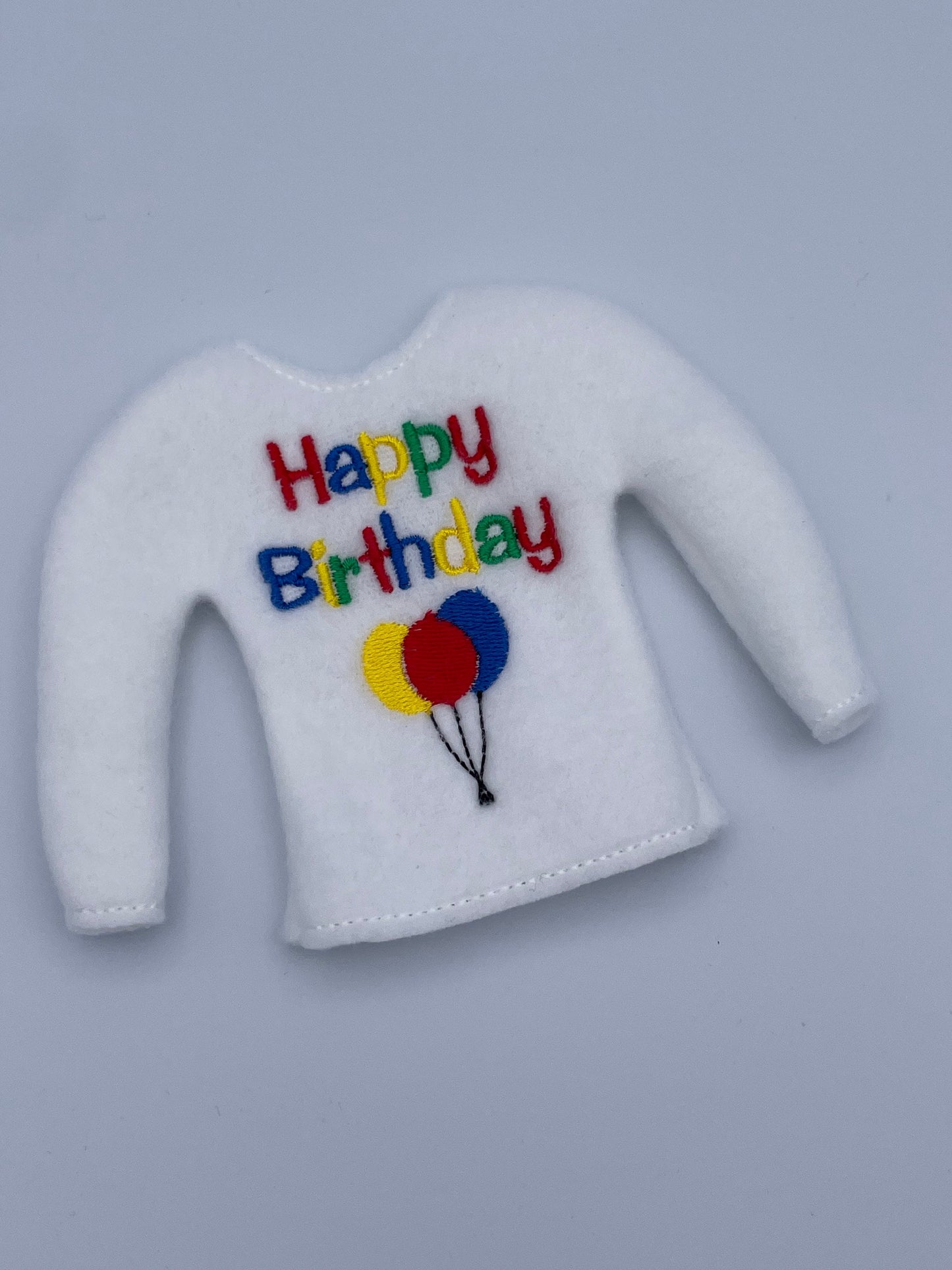 Happy Birthday, Balloons, Elf Sweater, Christmas Elf, Elf Costume, Elf Clothes, Elf Shirt, Elves, Doll Clothes