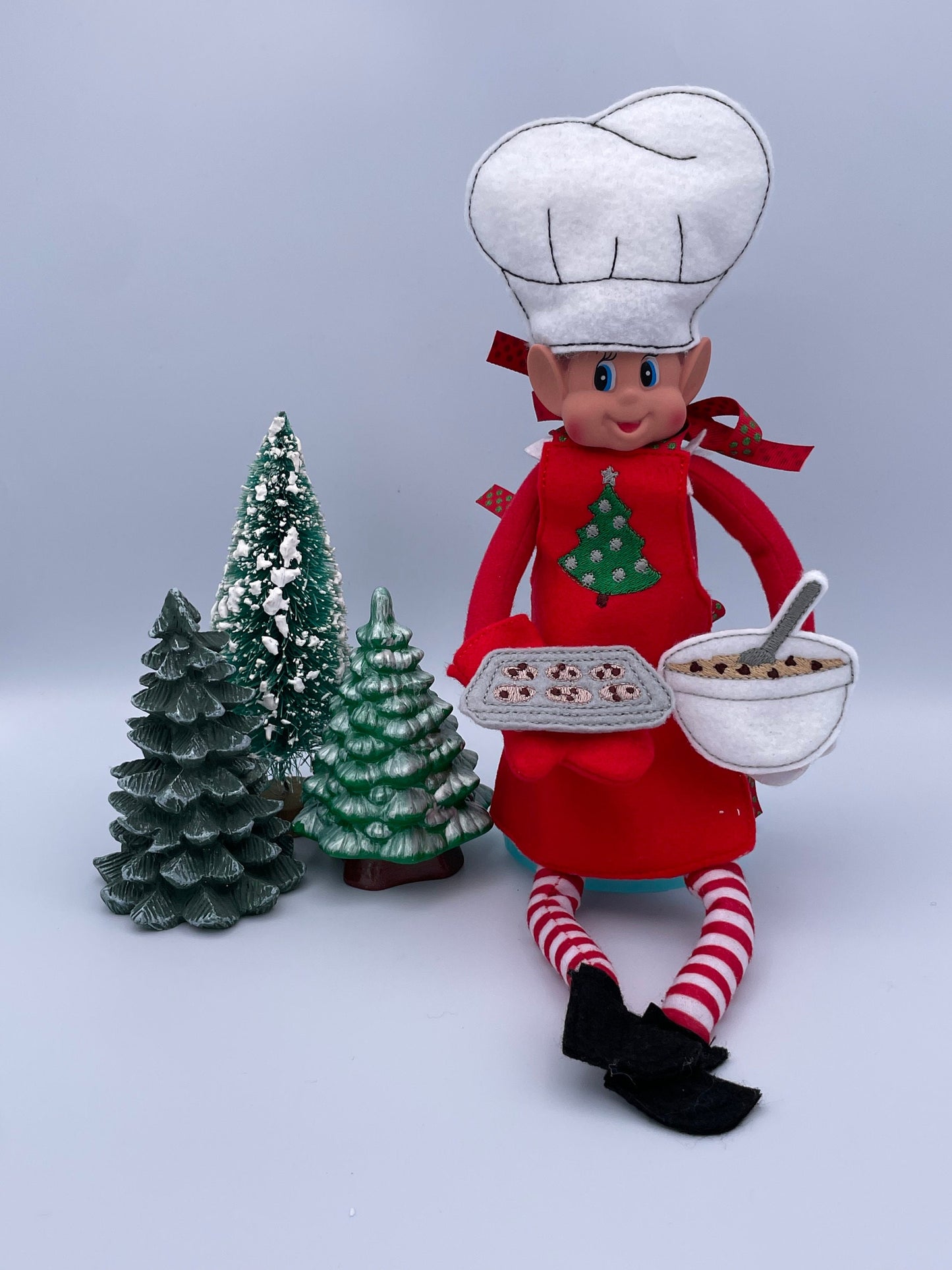 Elf Baker Set, Cookies, Apron, Elf Accessories, Elf Set, Christmas Elf, Elf Costume, Elf Clothes, Elf Shirt, Elves, Doll Clothes