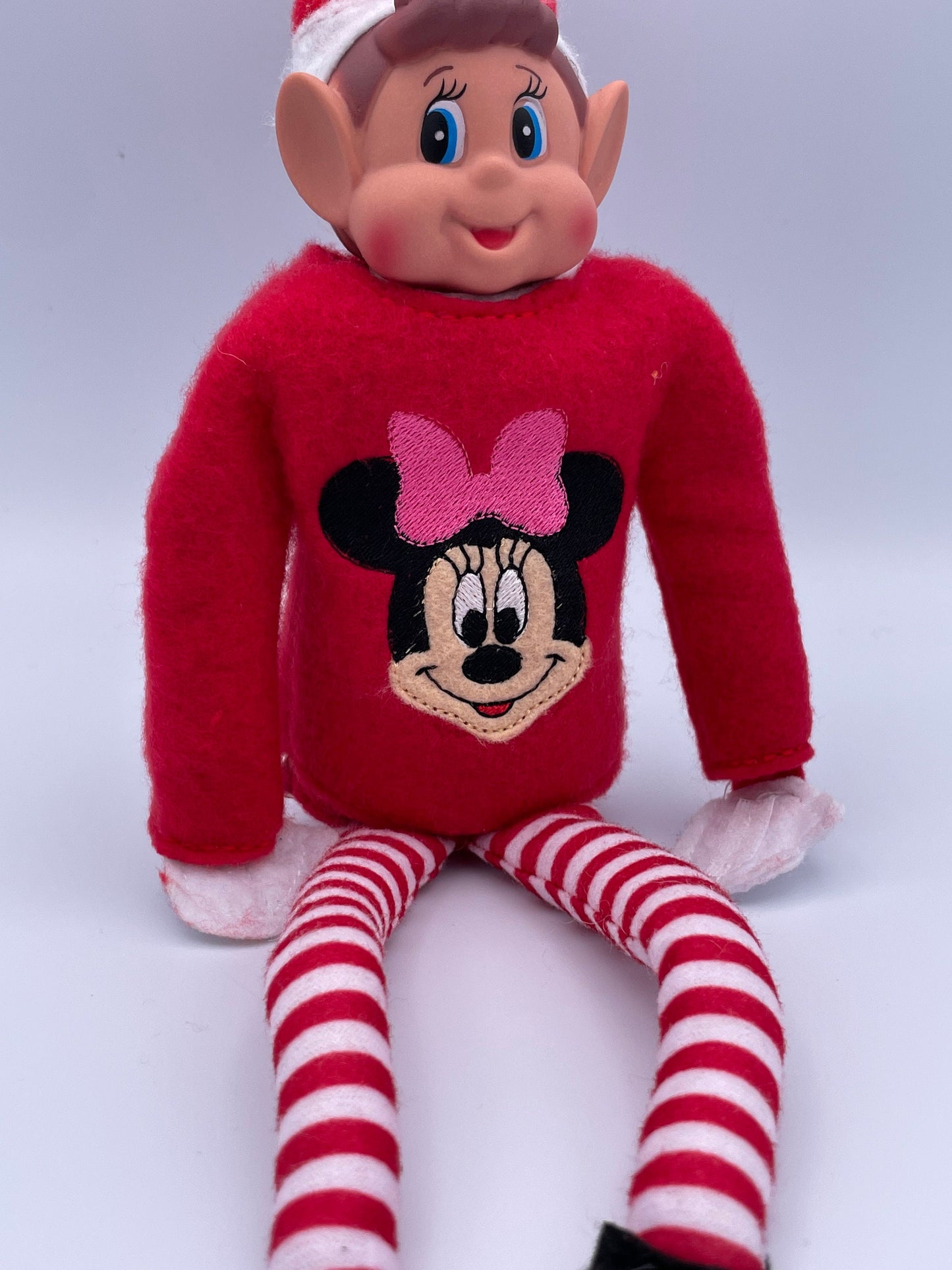 Miss Mouse, Bow Mouse, Elf Sweater, Christmas Elf, Elf Costume, Elf Clothes, Elf Shirt, Elves, Doll Clothes