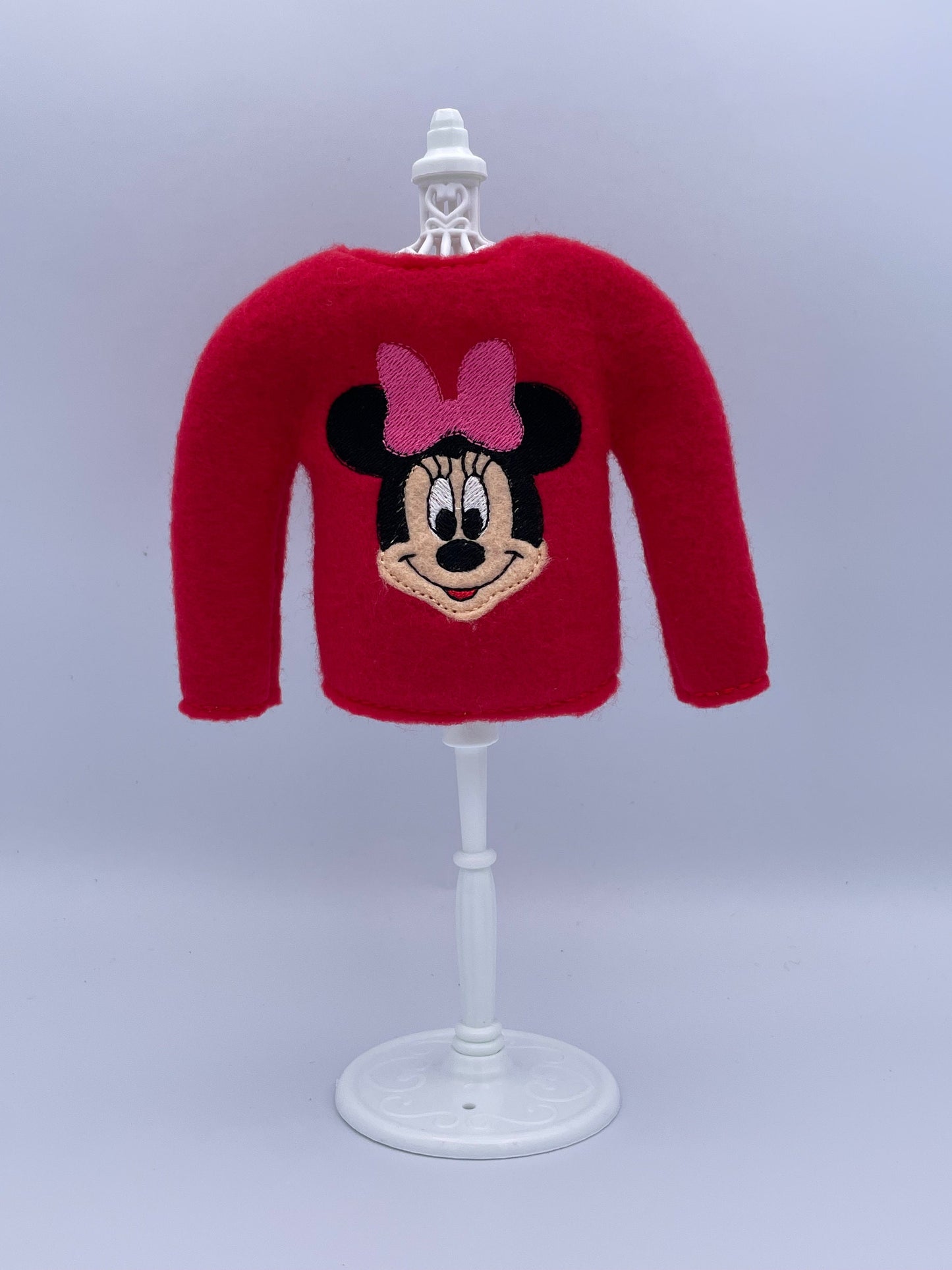 Miss Mouse, Bow Mouse, Elf Sweater, Christmas Elf, Elf Costume, Elf Clothes, Elf Shirt, Elves, Doll Clothes