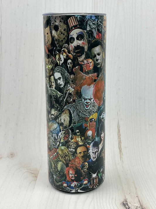 Horror Movies, 20 oz Tumbler, Sublimation, Horror Films, Scary, Gift, Gift for her, Gift for him, Insulated, Coffee Cup, Humor