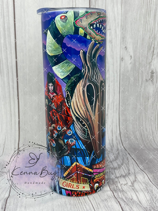 Beetle juice, 20 oz Tumbler, Sublimation, Gift, Mothers Day Gift, Gifts for Her, Insulated, Coffee Cup, Humor, Coffee mug, To go cup