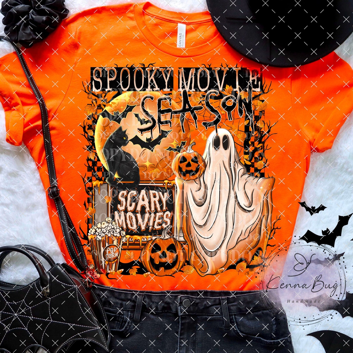 Spooky Movie Season, Halloween, Ghost, DTF Transfer, Ready to Press, Shirt Transfer, Heat Transfer, Direct to film Transfer