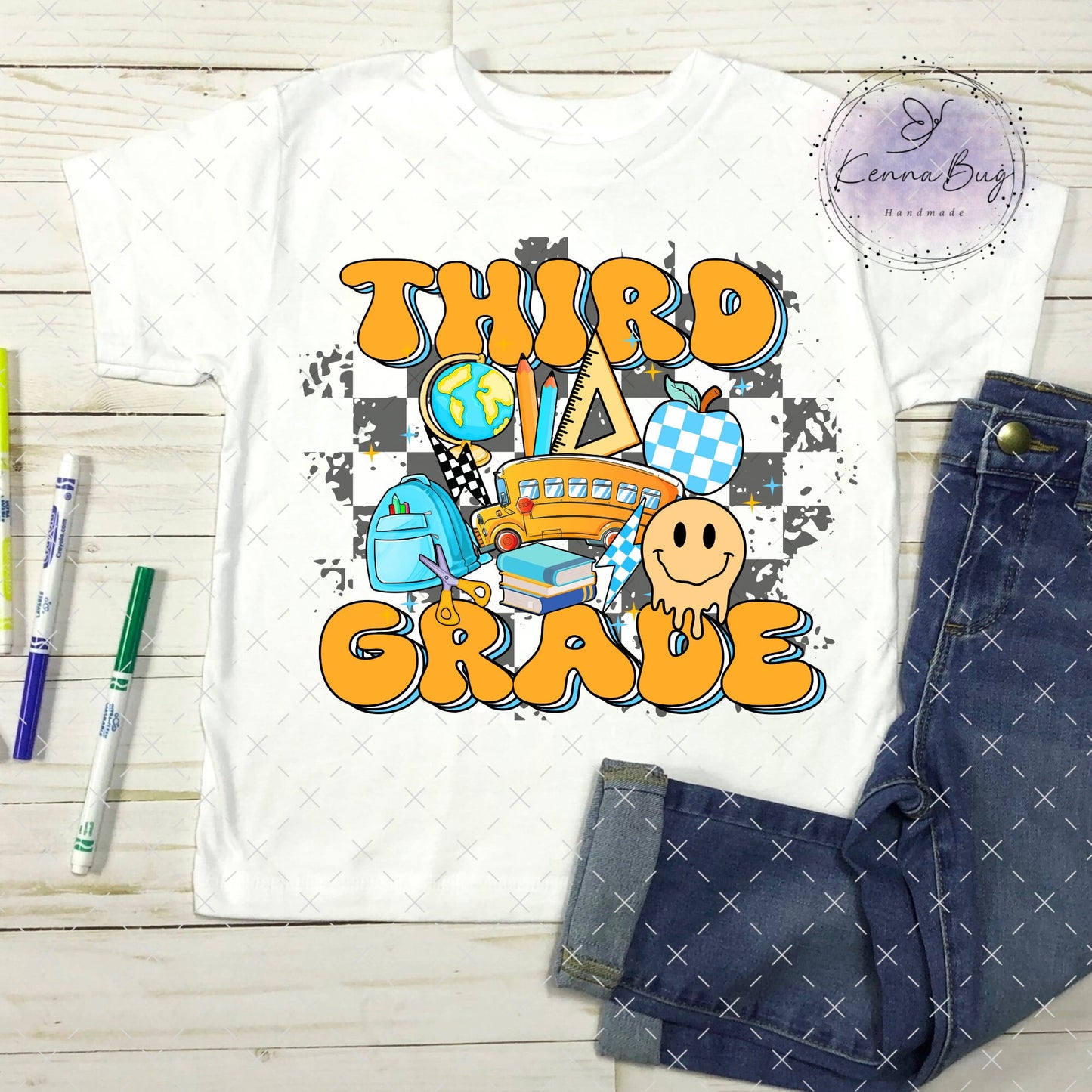 Third Grade, 3rd Grade, Back To School, DTF Transfer, Ready to Press, Shirt Transfer, Heat Transfer, Direct to film Transfer