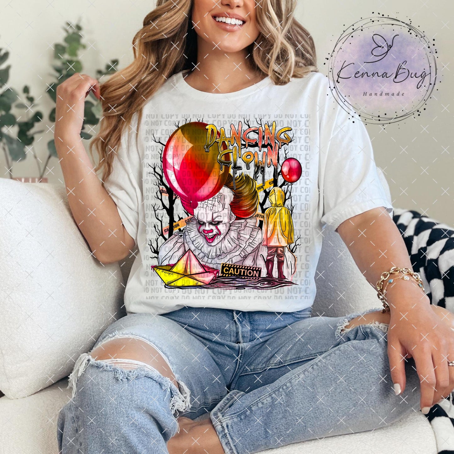 Dancing Clown, Horror Movies, Pennywise, DTF Transfer, Ready to Press, Shirt Transfer, Heat Transfer, Direct to film Transfer