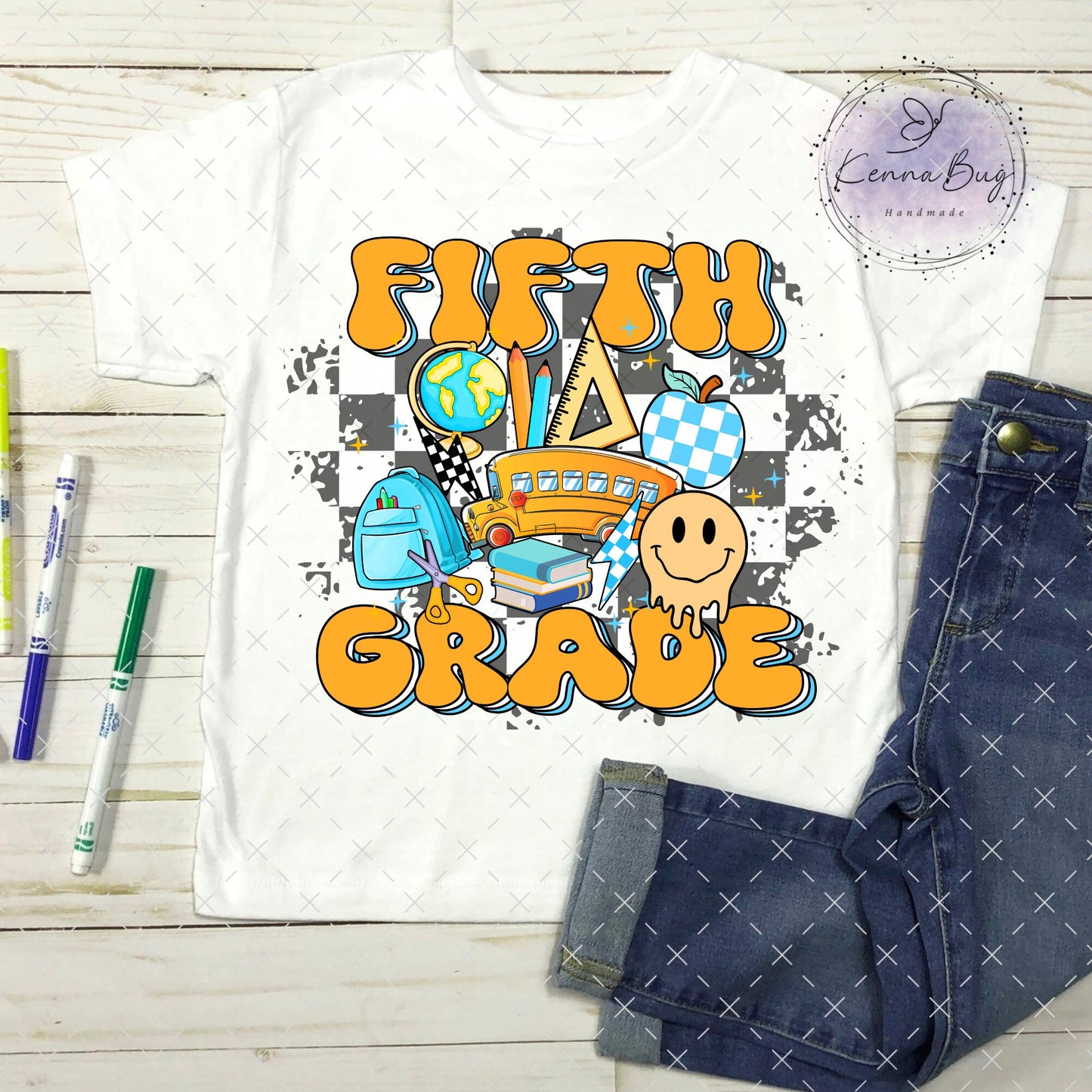 Fifth Grade, 5th Grade, Back To School, DTF Transfer, Ready to Press, Shirt Transfer, Heat Transfer, Direct to film Transfer