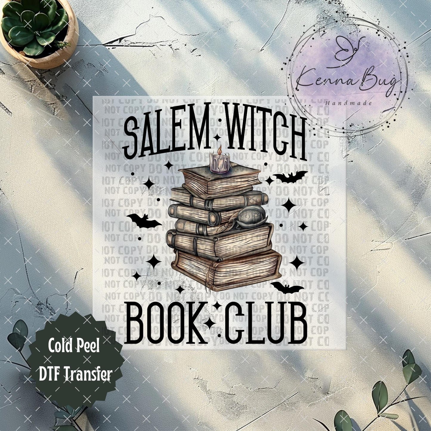 Salem Witch Book Club, DTF Transfer, Ready to Press, Shirt Transfer, Heat Transfer, Direct to film Transfer