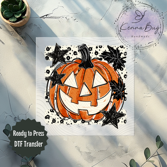 Jack O Lantern, Halloween, Pumpkin, DTF Transfer, Ready to Press, Shirt Transfer, Heat Transfer, Direct to film Transfer