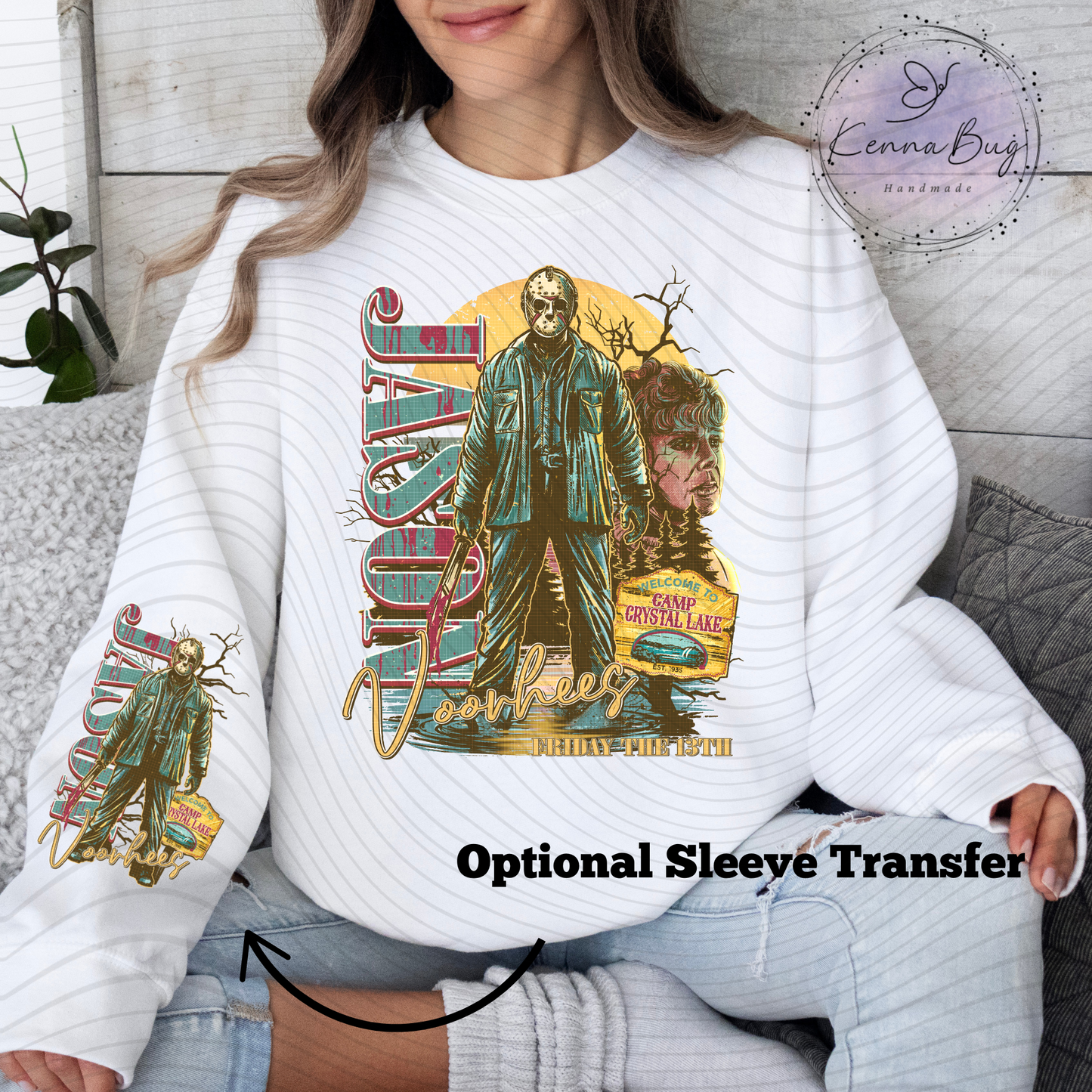 Horror Movie, Jason, Camp Crystal Lake, DTF Transfer, Ready to Press, Shirt Transfer, Heat Transfer, Direct to film Transfer