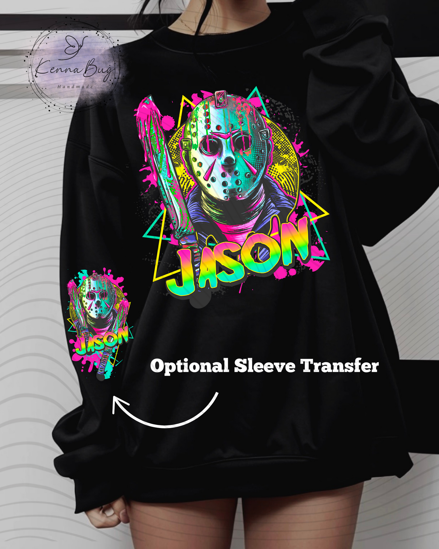 Jason, Horror Movie, Lake Killer, Yellow, DTF Transfer, Ready to Press, Shirt Transfer, Heat Transfer, Direct to film Transfer