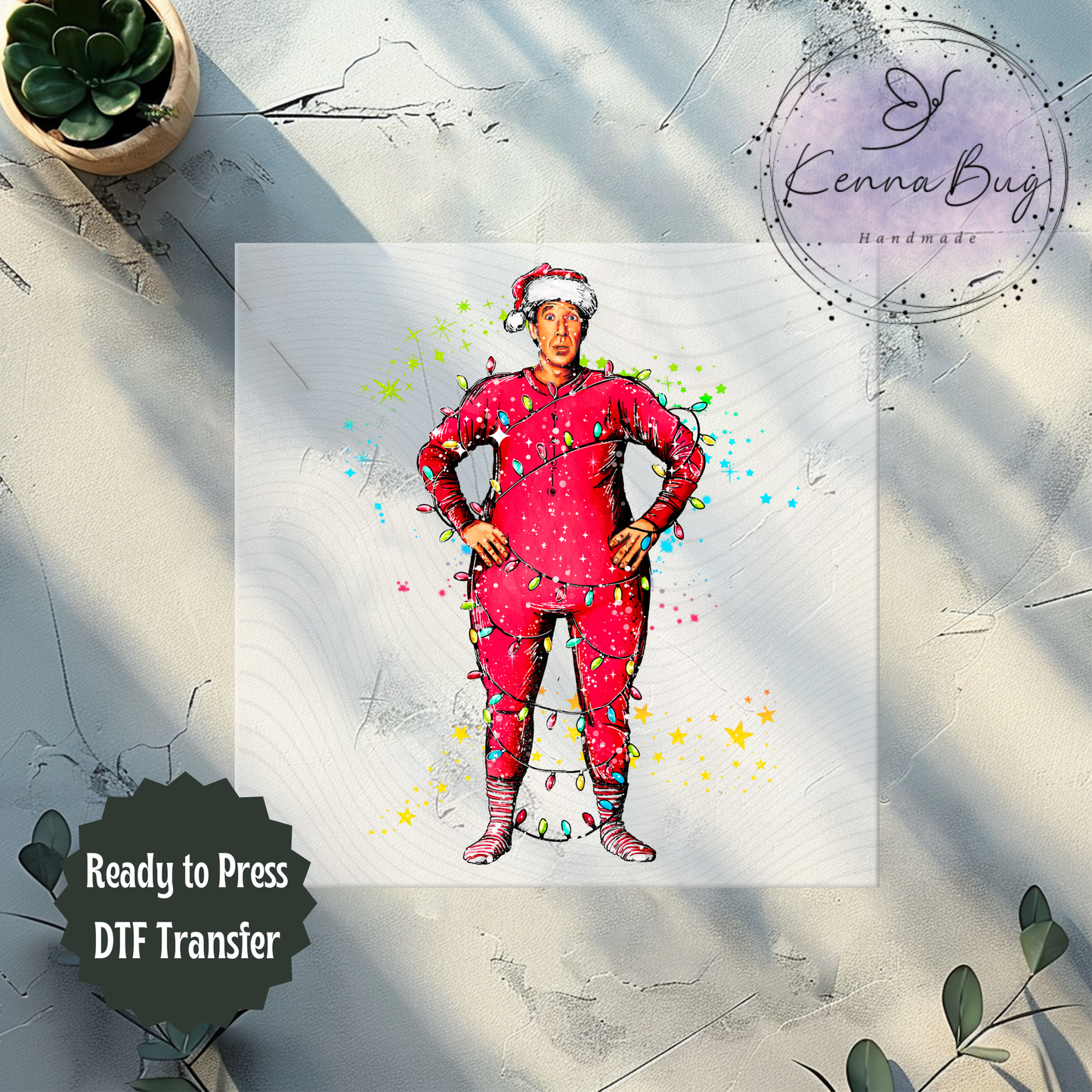 Kris Kringle, Christmas Lights, Santa Claus, Christmas Movie, DTF Transfer, Ready to Press, Shirt Transfer, Heat Transfer, Direct to film Transfer